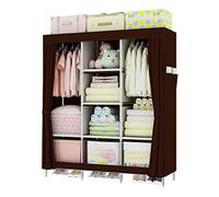 HXZJUIKL Armoire en toile portable avec penderie et poches latérales - Armoire pliable pour chambre à coucher