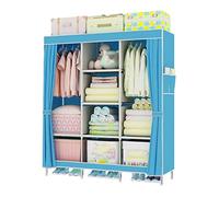 HXZJUIKL Armoire en toile portable avec penderie et poches latérales - Armoire pliable pour chambre à coucher