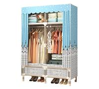 HXZJUIKL Armoire en toile portable, organiseur de rangement pliable pour vêtements, armoire en tissu avec rail de suspension, housse en tissu, B-100 x 45 x 172 cm