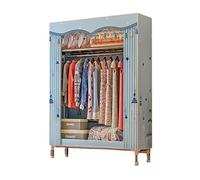 HXZJUIKL Armoire en toile portable pour chambre à coucher, salon, placard de rangement avec rail de suspension, étagères, poches latérales