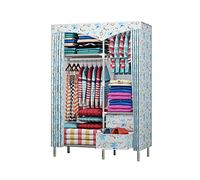 HXZJUIKL Armoire ouverte en tissu simple portable 2 portes Armoire de chambre à coucher Armoire solide en tissu Oxford 170 x 110 x 45 cm