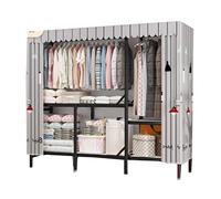 HXZJUIKL Armoire pliable en toile, organiseur de rangement portable avec rail de suspension, B-165 x 45 x 167 cm