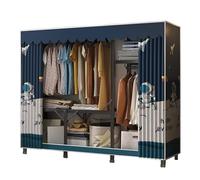 HXZJUIKL Armoire pliante portable avec couvercle, tringle à vêtements pop-up, rails de suspension et étagères, rangement de vêtements, armoire en toile pour chambre à coucher