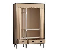HXZJUIKL Armoire portable avec penderie et tiroirs, pliable, rose, 105 x 45 x 168 cm