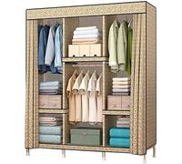 HXZJUIKL Armoire portable en tissu à assembler pour la maison, grande armoire, organiseur stable, armoire en tissu portable E, 168 x 130 cm