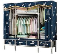 HXZJUIKL Armoire portable en tissu - Armoire stable - Multifonction - À poser au sol - F,172 x 165 x 45 cm