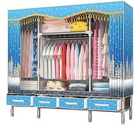HXZJUIKL Armoire portable en tissu - Armoire stable - Multifonction - À poser au sol - F,172 x 165 x 45 cm