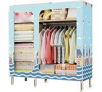HXZJUIKL Armoire portable en tissu pour chambre de fille, armoire simple en tissu, 168 x 130 x 45 cm