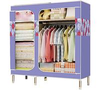 HXZJUIKL Armoire portable en tissu pour chambre de fille, armoire simple en tissu, 168 x 130 x 45 cm