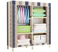 HXZJUIKL Armoire portable en tissu rayé, facile à assembler, 168 x 45 x 125 cm