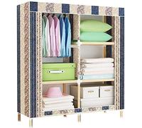 HXZJUIKL Armoire portable en tissu rayé, facile à assembler, 168 x 45 x 90 cm