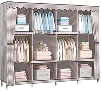 HXZJUIKL Armoire portable en tissu simple - Multifonction - En bois massif - 168 x 170 x 45 cm