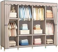 HXZJUIKL Armoire portable en tissu simple - Multifonction - En bois massif - 168 x 170 x 45 cm