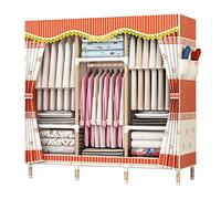 HXZJUIKL Armoire portable en toile avec penderie, étagères, B-125 x 45 x 170 cm