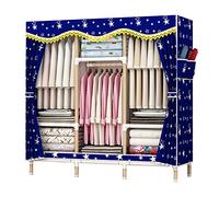 HXZJUIKL Armoire portable en toile avec penderie, étagères, B-125 x 45 x 170 cm