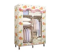 HXZJUIKL Armoire portable en toile avec rail de suspension, armoire pliable, bleu, 90 x 46 x 170 cm