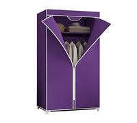 HXZJUIKL Armoire portable en toile avec rail de suspension et étagères - Solution de rangement pour vêtements