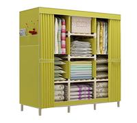 HXZJUIKL Armoire portable en toile avec rail de suspension et poches latérales - Organisateur de rangement pour vêtements pour chambre à coucher