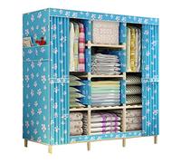 HXZJUIKL Armoire portable en toile avec rail de suspension et poches latérales - Organisateur de rangement pour vêtements pour chambre à coucher