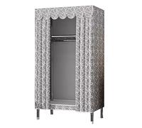 HXZJUIKL Armoire portable en toile avec rail de suspension, étagères, housse en tissu, C-85 x 45 x 170 cm