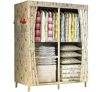 HXZJUIKL Armoire portable en toile de tissu, organiseur de rangement avec poches latérales, pour chambre à coucher, A-105 x 45 x 170 cm