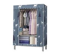 HXZJUIKL Armoire portative avec rail de suspension, salon pliable, B-86 x 45 x 170 cm