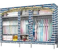 HXZJUIKL Armoire portative en tissu avec séparation et suspension - 168 x 210 x 45 cm