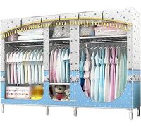 HXZJUIKL Armoire portative en tissu avec séparation et suspension - 168 x 210 x 45 cm