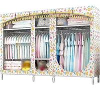 HXZJUIKL Armoire portative en tissu avec séparation et suspension - 168 x 210 x 45 cm