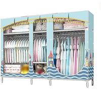 HXZJUIKL Armoire portative en tissu avec séparation et suspension - 168 x 210 x 45 cm
