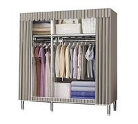 HXZJUIKL Armoire portative en toile avec rail de suspension, étagères B-130 x 45 x 170 cm