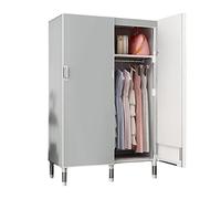 HXZJUIKL Armoire portative en toile, étagères de rangement pour vêtements avec porte ouverte, armoire en tissu avec rail de suspension, A-85 x 50 x 172 cm