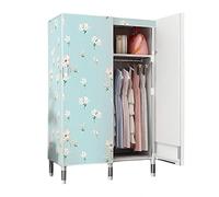 HXZJUIKL Armoire portative en toile, étagères de rangement pour vêtements avec porte ouverte, armoire en tissu avec rail de suspension, A-85 x 50 x 172 cm