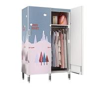 HXZJUIKL Armoire portative en toile, étagères de rangement pour vêtements avec porte ouverte, armoire en tissu avec rail de suspension, A-85 x 50 x 172 cm