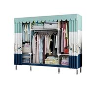 HXZJUIKL Armoire portative en toile, penderie en tissu avec rail de suspension et housse en tissu, organiseur de rangement pour vêtements, A-165 x 45 x 175 cm