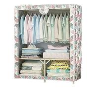 HXZJUIKL Armoire simple pliable en tissu avec cadre en acier, multifonctionnel à suspendre, meubles de chambre à coucher, rangement de vêtements, armoires