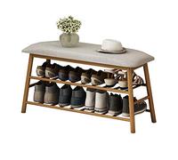 HXZJUIKL Banc à chaussures avec coussin en lin, tabouret de rangement multifonction pour la maison, pour entrée, convient pour couloir, chambre à coucher, salon, armoire à chaussures peu encombrante