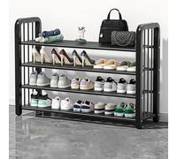 HXZJUIKL Banc à chaussures avec étagères amovibles en maille métallique pour rangement de chaussures pour placard, entrée, couloir, chambre à coucher, salon (A 60 x 28,5 x 70 cm)