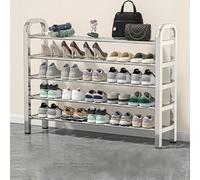 HXZJUIKL Banc à chaussures avec repose-pieds en maille laminée - Étagère de rangement à chaussures pour placard, entrée, couloir, chambre à coucher, salon, salle de bain, balcon (76 cm et 100 cm)
