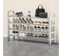 HXZJUIKL Banc à chaussures avec repose-pieds en maille laminée - Étagères de rangement à chaussures pour placard, entrée, couloir, chambre à coucher, salon, salle de bain, balcon stratifié amovible