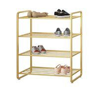 HXZJUIKL Banc à chaussures Étagère à chaussures Étagère à chaussures pour placard, entrée, vestibule, chambre à coucher, garage, armoire à chaussures (métal doré, 50 x 60 cm) (couleur unique 50 x 60