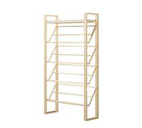HXZJUIKL Banc à chaussures moderne en métal à 5 niveaux pour la maison, gain de place, assemblage facile, parfait pour l'entrée, le salon et la chambre à coucher (options de couleur disponibles) (doré