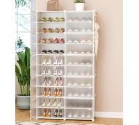 HXZJUIKL Banc à chaussures modulaire avec porte latérale - Étagère de rangement multifonction pour entrée, chambre à coucher, salon - Séparateurs amovibles pour tous les types de chaussures (2