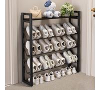 HXZJUIKL Banc à chaussures multi-niveaux avec design incliné - Organiseur de chaussures fin pour placard, couloir, entrée, porte, dortoir, étagère à chaussures ultra fine avec design perforé (B 83 x