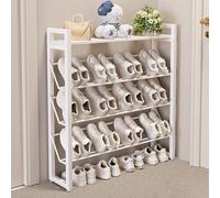 HXZJUIKL Banc à chaussures multi-niveaux avec design incliné - Organiseur de chaussures fin pour placard, couloir, entrée, porte, dortoir, étagère à chaussures ultra fine avec design perforé (A 40 x