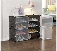 HXZJUIKL Banc à chaussures - Organisateur de chaussures modulaire - Cube de rangement pour économiser de l'espace dans le couloir, la chambre à coucher, l'entrée pour tous les types de chaussures et