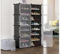 HXZJUIKL Banc à chaussures - Organisateur de chaussures modulaire - Cube de rangement pour économiser de l'espace dans le couloir, la chambre à coucher, l'entrée pour tous les types de chaussures et