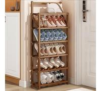 HXZJUIKL Banc à chaussures pliable en bambou étagère à chaussures portable et organisateur de chaussures pour entrée, aucune installation nécessaire, rangement de chaussures, organisateur de placard