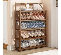 HXZJUIKL Banc à chaussures pliable en bambou, étagère à chaussures portable et organisateur de chaussures pour entrée, aucune installation nécessaire, rangement de chaussures, organisateur de placard