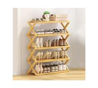 HXZJUIKL Banc à chaussures pliable - Organiseur de chaussures - Design peu encombrant - Étagère à chaussures autoportante pour entrée, placard, chambre à coucher (naturel 5)